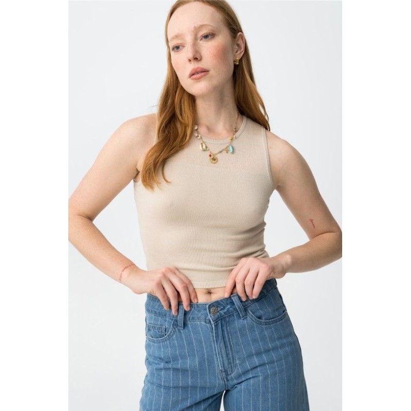 Chaleco de punto sin mangas mujer | Tiffosi