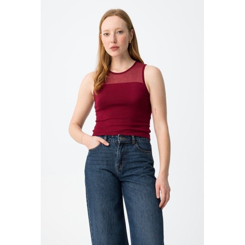 Chaleco de punto sin mangas mujer | Tiffosi