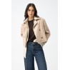 Chaqueta corta beige Tiffosi con botones y bolsillos