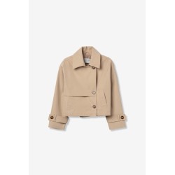Chaqueta corta beige mujer | Tiffosi