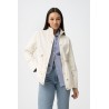 Parka blanca con cintura ajustable mujer | Tiffosi