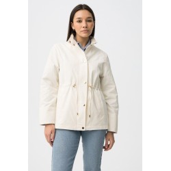 Parka blanca con cintura ajustable mujer | Tiffosi