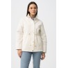 Parka blanca con cintura ajustable mujer | Tiffosi