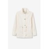 Parka blanca con cintura ajustable mujer | Tiffosi