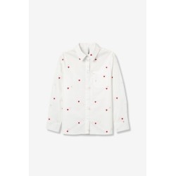 Camisa blanca con corazones mujer | Tiffosi