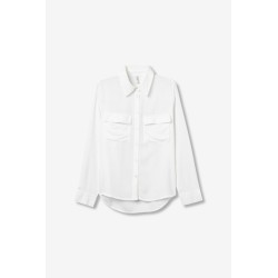 Camisa blanca con bolsillos mujer | Tiffosi