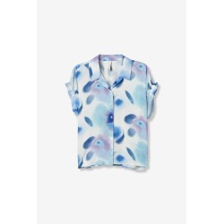 Camisa estampada azul mujer | Tiffosi