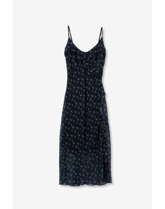 Vestido largo floral azul | Tiffosi
