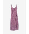 Vestido largo floral azul y rosa mujer | Tiffosi