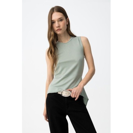Top verde agua sin mangas con lazo lateral mujer Tiffosi
